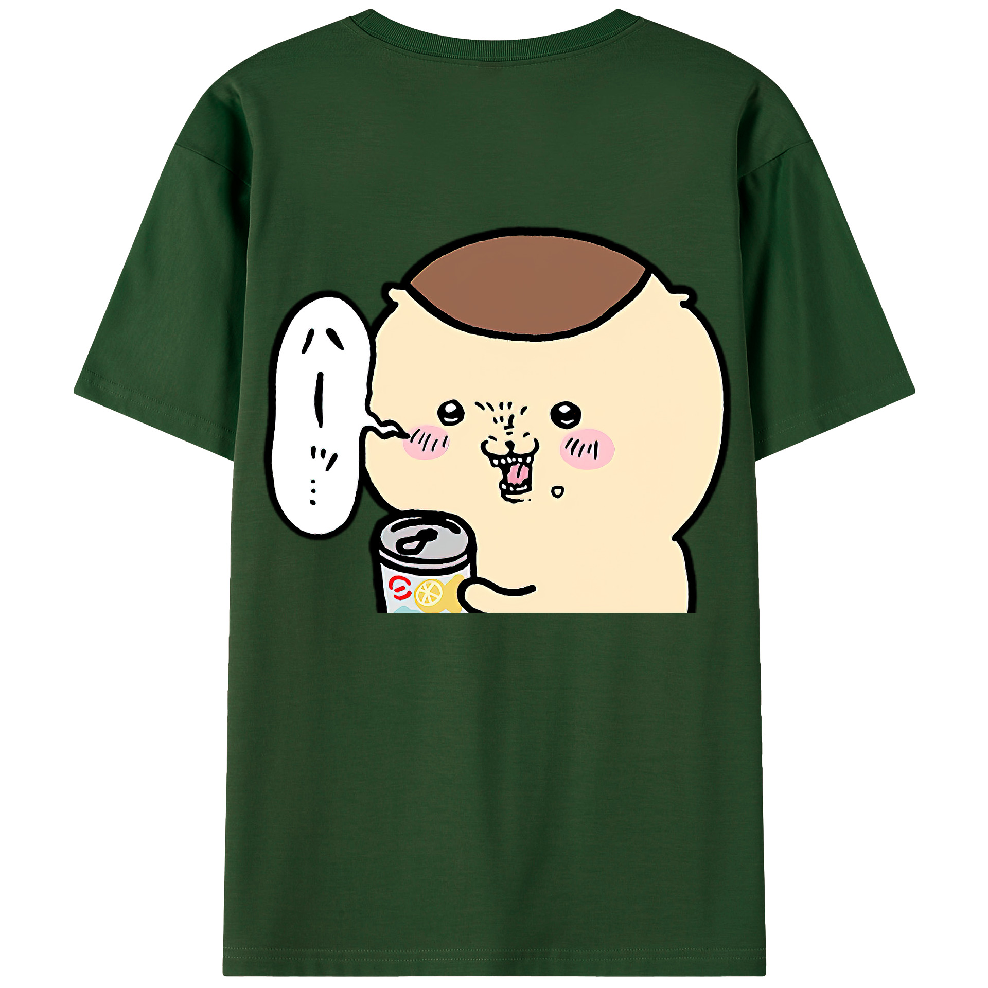 （画像用） ちいかわ くりまんじゅう Chii-kawa kuri manjū 綿100％半袖Tシャツ（背面プリント）